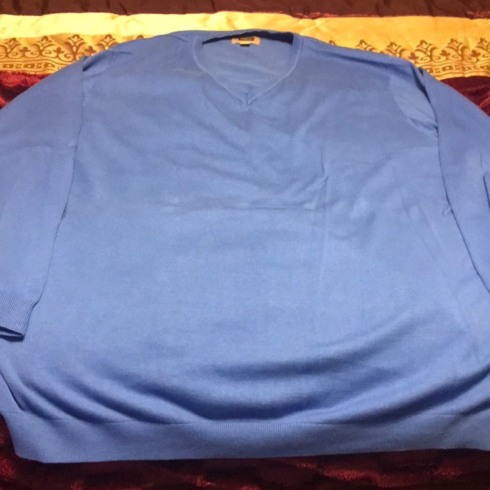 Blue V-Neck Sweater
